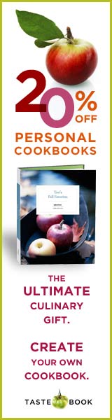 Tastebook. Personal Cookbooks. Save 20%.